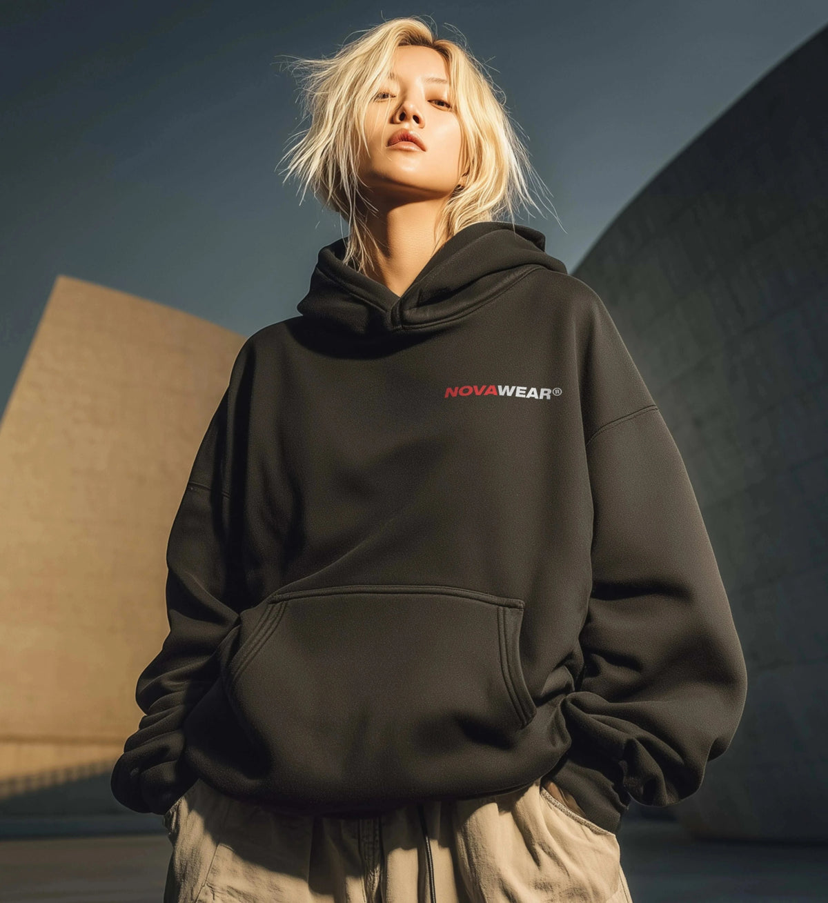 VISION HOODIE – Frontprint Edition (380 GSM Oversized) Oversized Hoodie Novawear