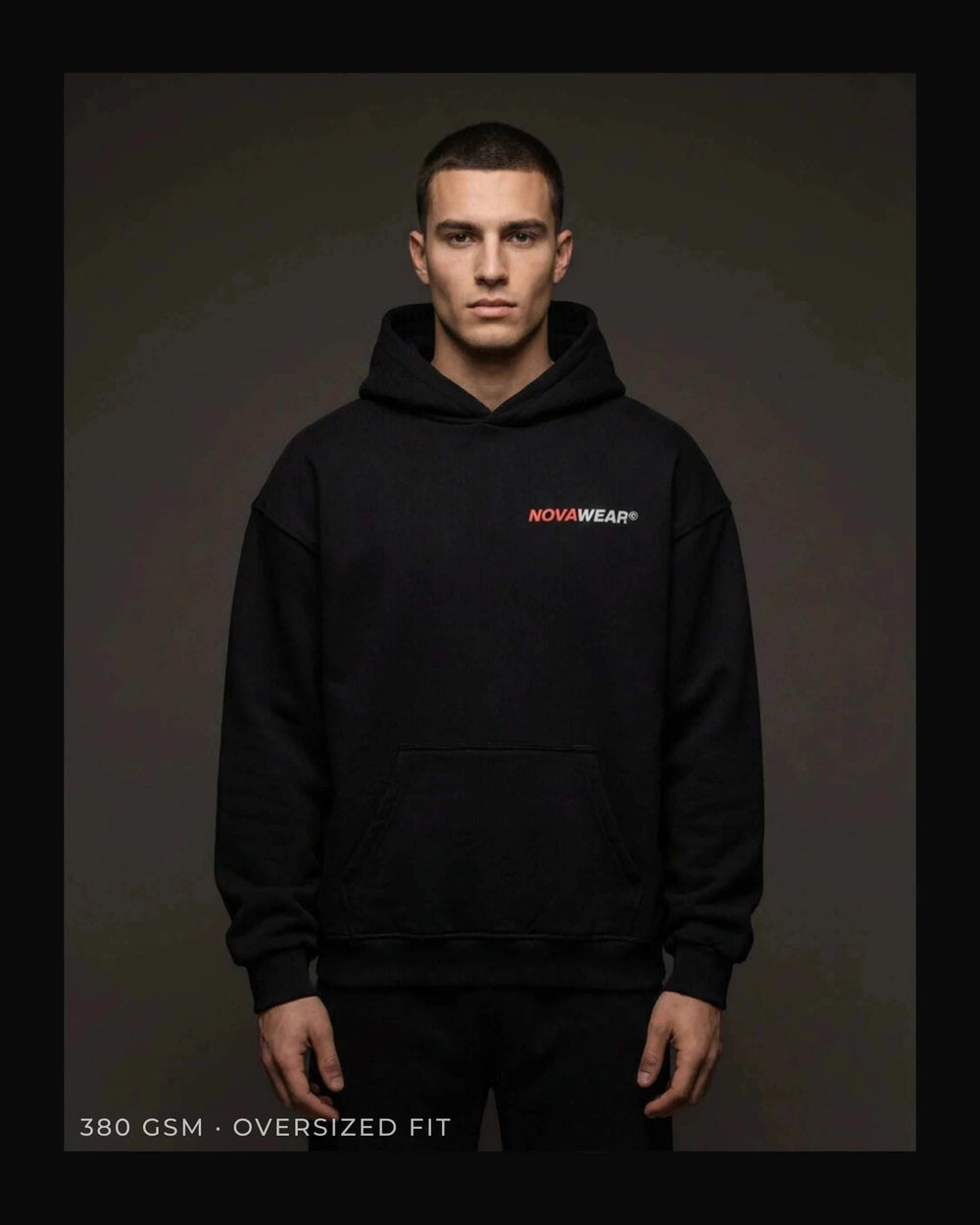 VISION HOODIE – Frontprint Edition (380 GSM Oversized) Oversized Hoodie Novawear