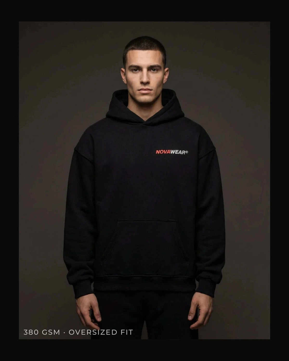 VISION HOODIE – Frontprint Edition (380 GSM Oversized) Oversized Hoodie Novawear