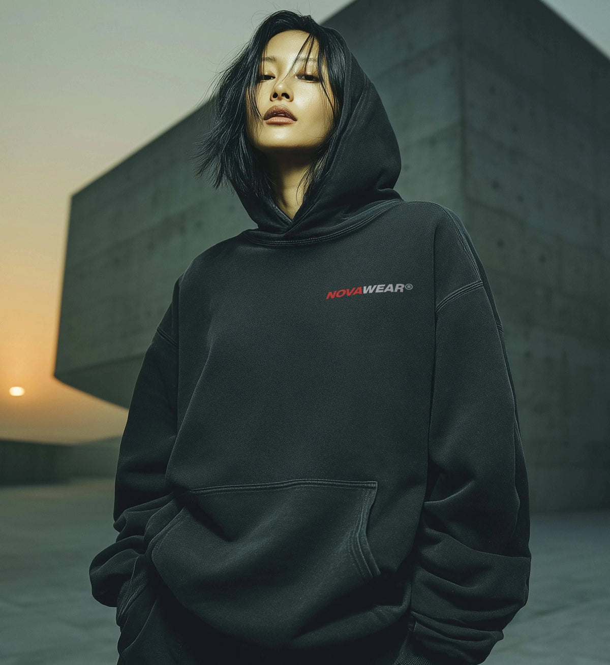 VISION HOODIE – Frontprint Edition (380 GSM Oversized) Oversized Hoodie Novawear