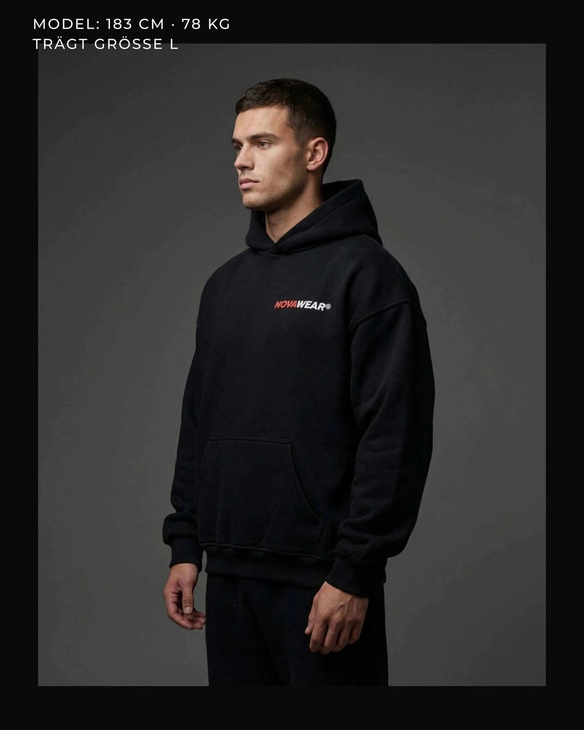 VISION HOODIE – Frontprint Edition (380 GSM Oversized) Oversized Hoodie Novawear