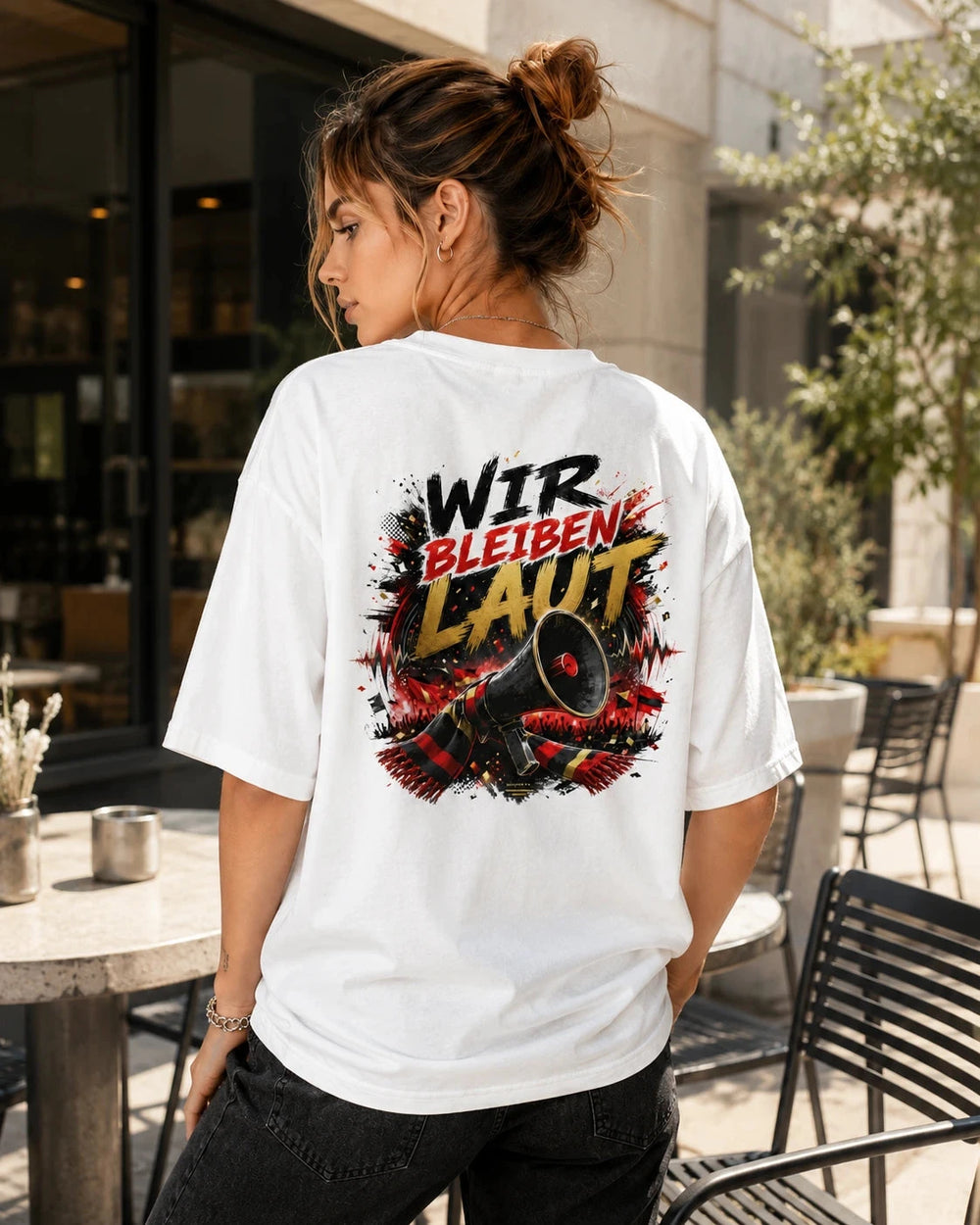 Wir bleiben laut Oversized Shirt Oversized T-Shirt Novawear