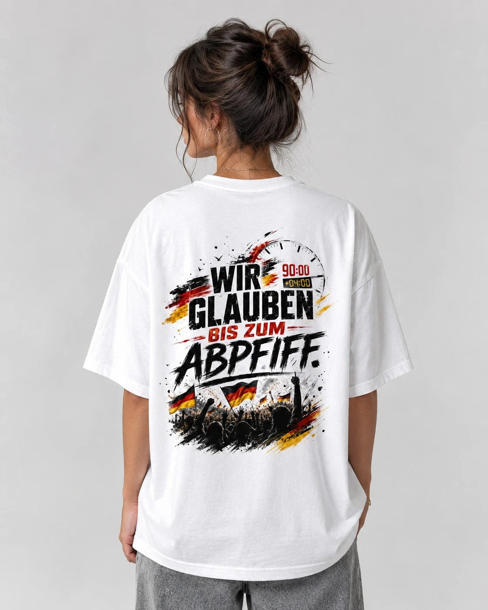 Wir glauben bis zum Abpfiff Oversized Shirt