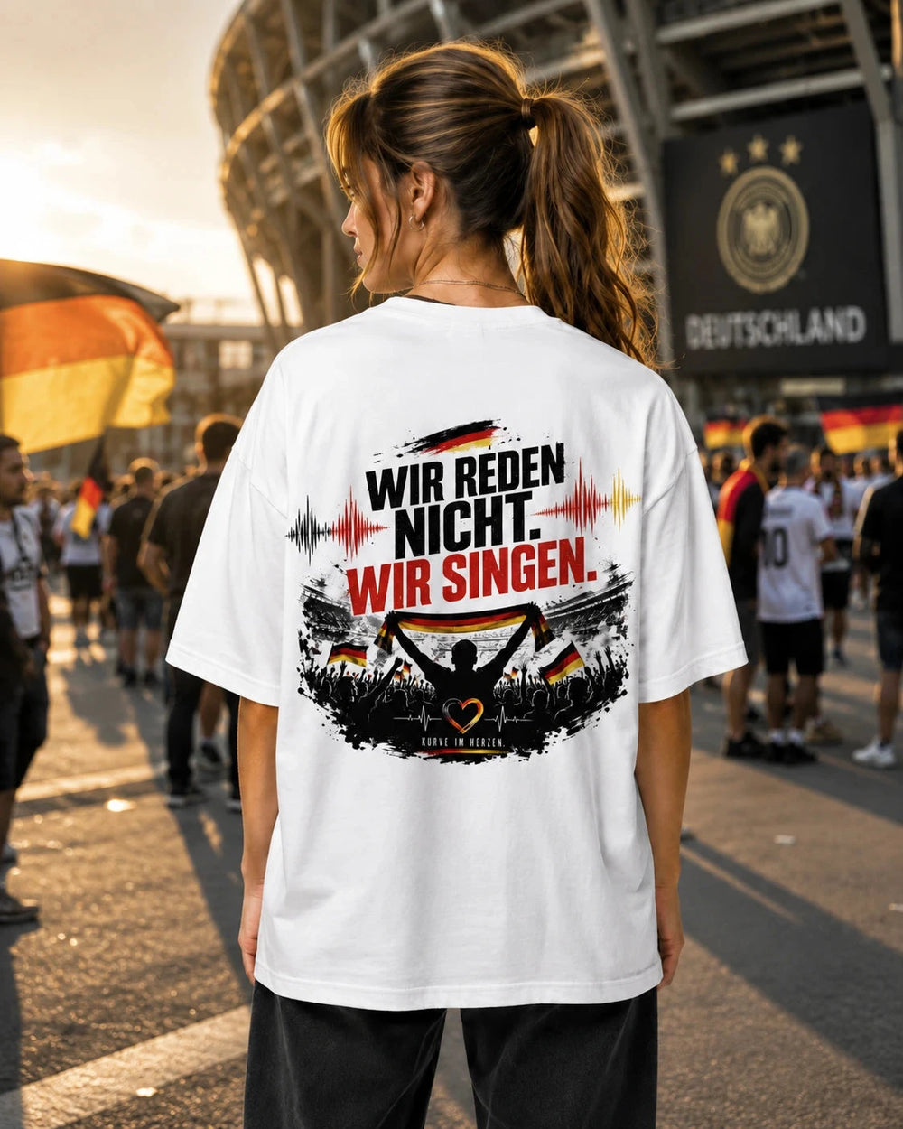 Wir singen Oversized Shirt Oversized T-Shirt Novawear